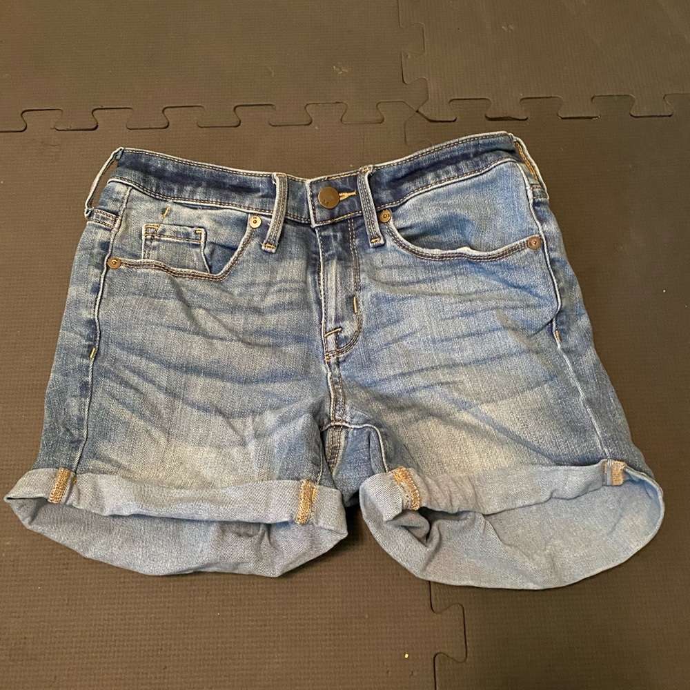blue jean shorts